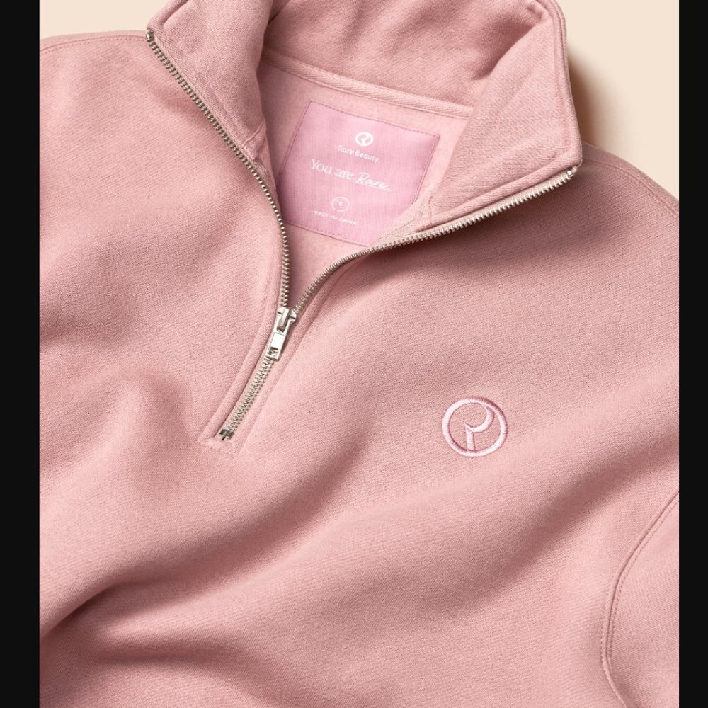 NWT Rare Beauty Everyday Quarter Zip Sweatshirt - Picture 3 of 6